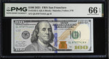 United States 100 Dollars USA 2021 P 555 L San Fran Gem UNC PMG 66 EPQ