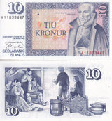 Iceland 10 Kronur 1961 P 48 UNC
