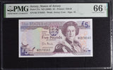 Jersey 5 Pounds ND 2000 P 27 a Gem UNC PMG 66 EPQ