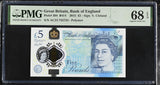 Great Britain 5 Pounds 2015 P 394 Polymer Superb Gem UNC PMG 68 EPQ