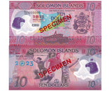 Solomon Islands 10 Dollars ND 2023 P 39 Commemorative polymer Specimen UNC