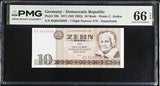 Germany Democratic 10 MARK 1971 ND 1985 P 28 b Gem UNC PMG 66 EPQ