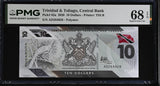 Trinidad & Tobago 10 Dollars 2020 Polymer P 62 a Superb Gem UNC PMG 68 EPQ