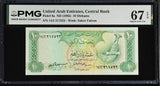 UAE United Arab Emirates 10 Dirhams ND 1982 P 8 a Superb Gem UNC PMG 67 EPQ
