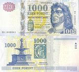 Hungary 1000 Forint 2015 P 197 e UNC , King Matyas , Hercules fountain