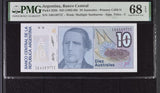 Argentina 10 Australes ND 1985-89 P 325 b Superb Gem UNC PMG 68 EPQ Top Pop