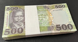 South Sudan 500 Pounds 2024 P 20 NEW Letter currency UNC LOT 100 PCS 1 Bundle