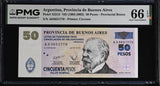 Argentina 50 Pesos ND 1985-2002 P S2315 Gem UNC PMG 66 EPQ TOP POP