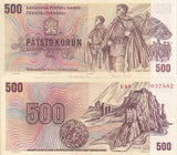 Czechoslovakia 500 Korun 1973 P 93 a UNC ,Bratislava ,medieval shield
