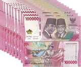 Indonesia 100000 Rupiah 2022/Mixed Years P 168 UNC LOT 10 PCS