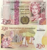 Guernsey 20 Pounds ND 2023 P 58A St. Sampson's church QEII UNC ,TDLR