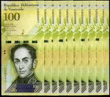 Venezuela 100000 Bolivares 2017 P 100 b UNC LOT 10 PCS