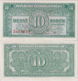 Czechoslovakia 10 Korun 1945 P 60 s SPECIMEN AUnc