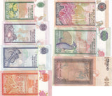 Sri Lanka SET 7 UNC 10 20 50 100 500 1000 2000 Rupees Random P 104 108 - P 121