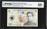 Romania 20 Leu 2023 P 119Ab Polymer Superb Gem UNC PMG 68 EPQ
