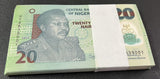 Nigeria 20 Naira 2024 P 34 Polymer AUnc Damage Printing LOT 100 PCS See Scan