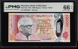 Mauritius 2000 Rupees 2018 P 68 a POLYMER Gem UNC PMG 66 EPQ