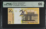 Belarus 20 Rubles 2020 P 39 b Gem UNC PMG 66 EPQ
