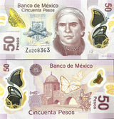 Mexico 50 Pesos 2017 P 123 Series Z Polymer UNC
