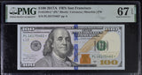 United States 100 Dollars USA 2017A P 548* L San Fran Superb Gem UNC PMG 67 EPQ