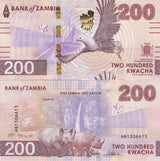 Zambia Set 4 Pcs 10 20 200 500 Kwacha 2024 2025 P 62 63 66 67 NEW UNC