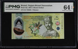 Brunei 5 Brunei Dollars 2024 P 42 a polymer Choice UNC PMG 64 EPQ