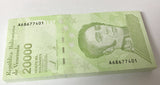 Venezuela 20000 Bolivares 2019/2020 P 110 b Small Security Lot 10 Pcs