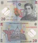 Romania 20 Leu 2021/2026 P 119A Polymer New Date ,Archangel Gabriel AUnc AU