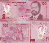 Mozambique 100 Meticais 2024 Polymer new family P 157 UNC