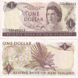 New Zealand 1 Dollar ND 1967-1981 P 163 c UNC