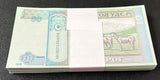 Mongolia 10 Tugrik Random Year P 62 UNC LOT 100 PCS 1 BUNDLE NR