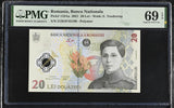 Romania 20 Lei 2021 P 119Aa Polymer Superb Gem UNC PMG 69 EPQ