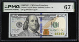 United States 100 Dollars USA 2021 P 555 L San Fran Superb Gem UNC PMG 67 EPQ