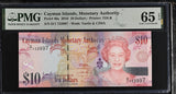 Cayman Islands 10 Dollars 2010 P 40 a Gem UNC PMG 65 EPQ