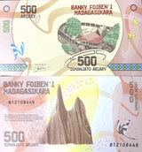 Madagascar 500 Ariary 2025 P 99 New Sign UNC