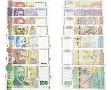 Bulgaria SET 7 UNC 1 2 5 10 20 50 100 Leva Random Date P 114-116 117 118 119 120