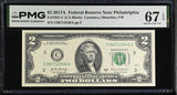 United States 2 Dollars Usa 2017A P 545 C Philadelphia Superb Gem UNC PMG 67 EPQ