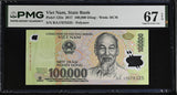 Vietnam 100000 Dong 2017 Polymer P 122 n Superb Gem UNC PMG 67 EPQ