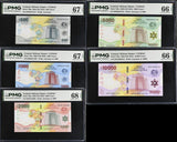 Central African States Set 5; 500-10000 Fr.2022 P 704 Gem UNC PMG 66 67 68 EPQ
