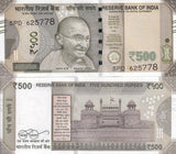 India 500 Rupees 2026 P 114 New Date UNC ,Mahatma Gandhi, Red Fort, Delhi