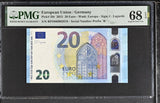 Euro 20 Euro Germany 2015 P 29 r Superb Gem UNC PMG 68 EPQ TOP POP