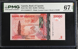 Uganda 20000 Shillings 2024 P 53 h Superb Gem UNC PMG 67 EPQ TOP POP