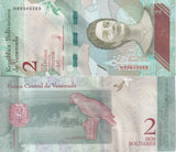 Venezuela 2 Bolivares 2018 P 101 UNC , Cotorra cabeciamarilla parrot ,Morocoy