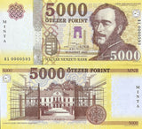 Hungary 5000 Forint 2023 MINT Overprint Specimen P 205 UNC , Magyar Nemzeti Bank