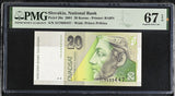Slovakia 20 Korun 2001 P 20 e Superb Gem UNC PMG 67 EPQ TOP POP