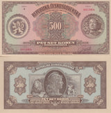 Czechoslovakia 500 Korun 1923/2023 P 18 Official Reprint W/Folder UNC