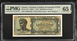Greece 1000000 Drachmai 1944 P 127 a Gem UNC PMG 65 EPQ
