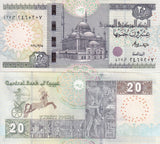 Egypt 20 Pounds 2024 P 74 NEW Date UNC ,Mohammed Ali mosque Cairo