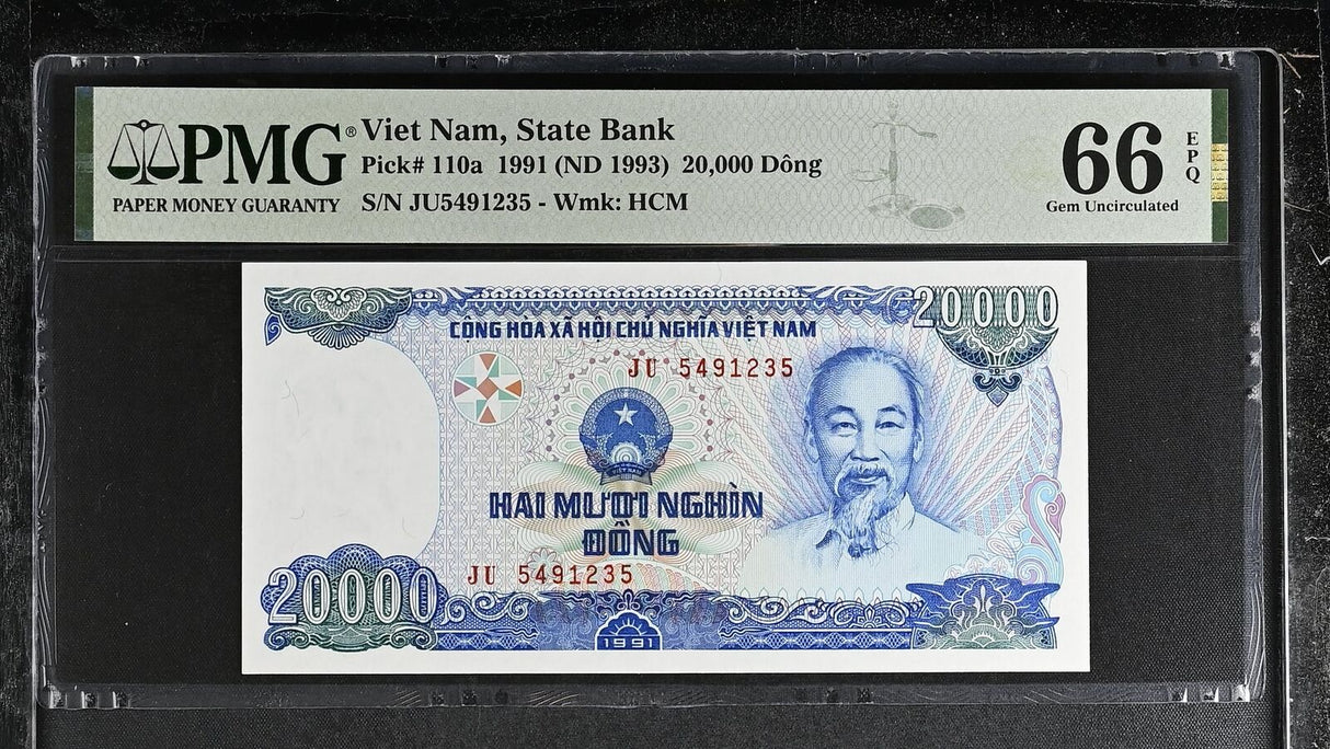 Vietnam 20000 Dong 1991 ND 1993 P 110 a GEM UNC PMG 66 EPQ