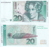 Germany Federal Republic 20 Deutsche Mark 1993 P 39 b UNC
